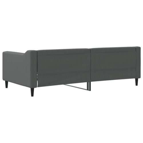 Dnevni krevet tamnosivi 90 x 190 cm od tkanine - Tamno siva 90 x 190 cm bez madraca Cijena