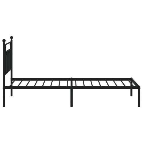 Metalni okvir za krevet s uzglavljem crni 100x190 cm - Crna 100 x 190 cm s uzglavljem Cijena
