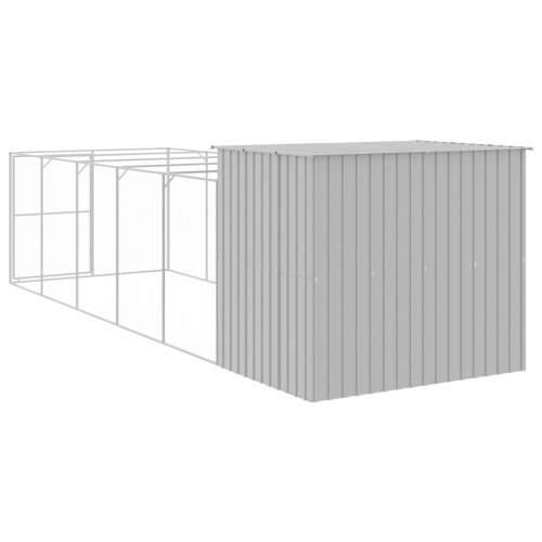 Kućica za pse s igralištem svjetlosiva 214x661x181 cm čelična - Svjetlosiva 214 x 661 x 181 cm Cijena