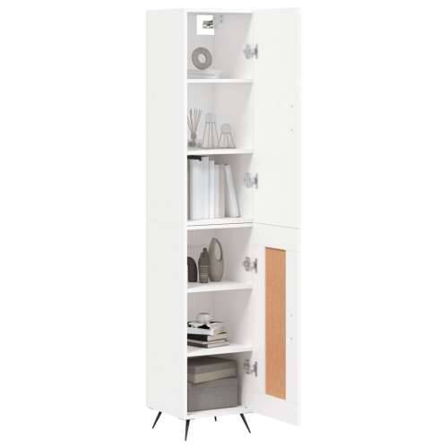 Visoka komoda bijeli 34,5x34x180 cm od konstruiranog drva - Bijela 1 1 drvena vrata Cijena