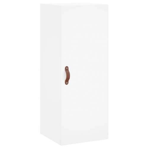 Visoka komoda bijeli 34,5x34x180 cm od konstruiranog drva - Bijela 1 1 drvena vrata Cijena