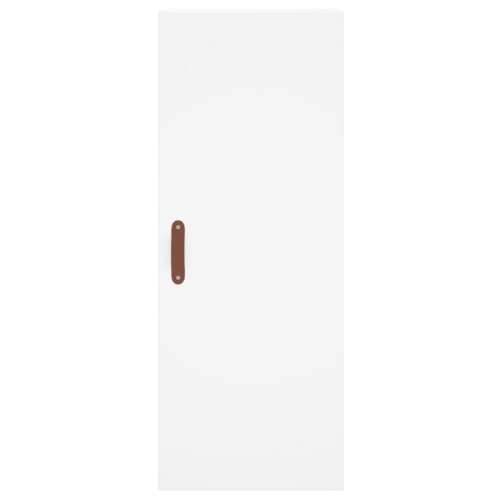 Visoka komoda bijeli 34,5x34x180 cm od konstruiranog drva - Bijela 1 1 drvena vrata Cijena