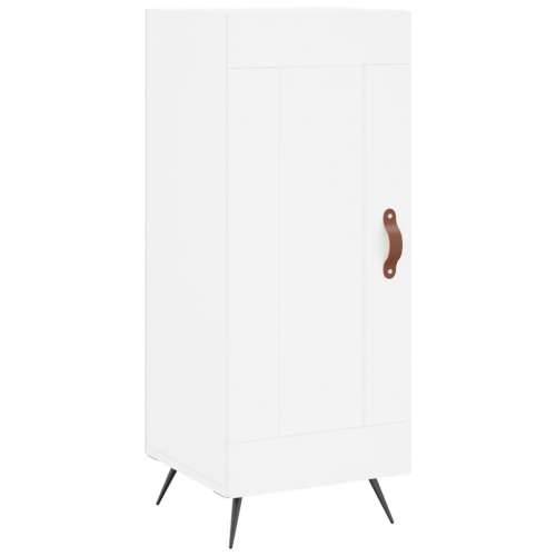 Visoka komoda bijeli 34,5x34x180 cm od konstruiranog drva - Bijela 1 1 drvena vrata Cijena