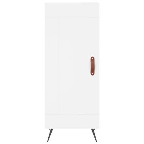 Visoka komoda bijeli 34,5x34x180 cm od konstruiranog drva - Bijela 1 1 drvena vrata Cijena