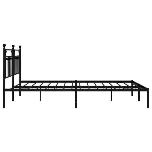 Metalni okvir za krevet s uzglavljem crni 200x200 cm - Crna 200 x 200 cm s uzglavljem Cijena