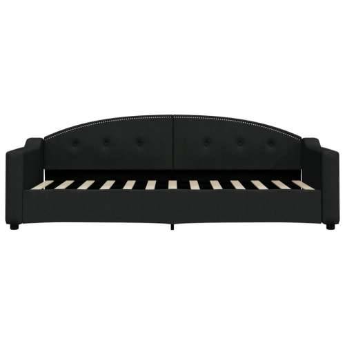 Dnevni krevet crni 80 x 200 cm od tkanine - Crna 80 x 200 cm bez madraca Cijena