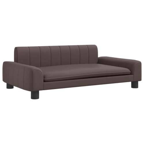Krevet za pse smeđi 90 x 53 x 30 cm od umjetne kože - Smeđa 90 x 53 x 30 cm Umjetna koža Cijena