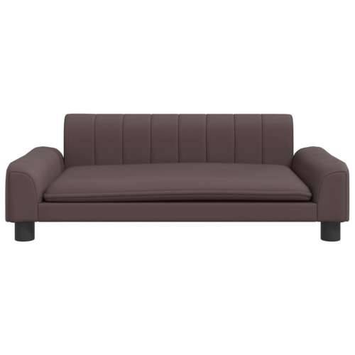 Krevet za pse smeđi 90 x 53 x 30 cm od umjetne kože - Smeđa 90 x 53 x 30 cm Umjetna koža Cijena
