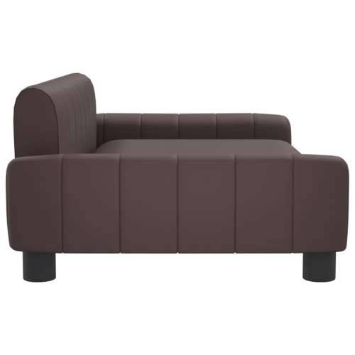 Krevet za pse smeđi 90 x 53 x 30 cm od umjetne kože - Smeđa 90 x 53 x 30 cm Umjetna koža Cijena