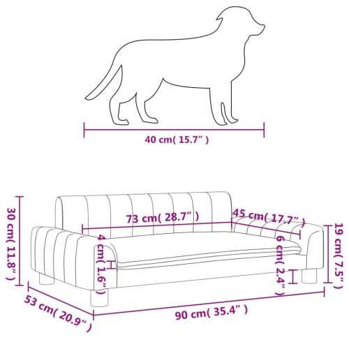 Krevet za pse smeđi 90 x 53 x 30 cm od umjetne kože - Smeđa 90 x 53 x 30 cm Umjetna koža Cijena