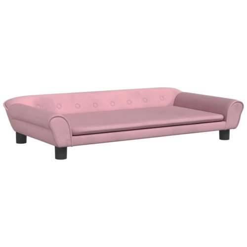 Krevet za pse ružičasti 100 x 50 x 21 cm baršunasti Cijena