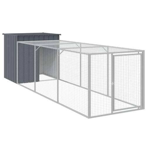 Kavez za kokoši s igralištem antracit 110x405x110 cm čelični Cijena