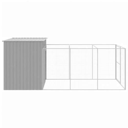 Kućica za pse s igralištem svjetlosiva 214x457x181 cm čelična - Svjetlosiva 214 x 457 x 181 cm Cijena