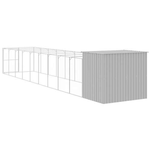 Kućica za pse s igralištem svjetlosiva 214x1069x181 cm čelična - Svjetlosiva 214 x 1069 x 181 cm Cijena