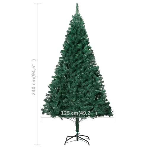 Umjetno osvijetljeno božićno drvce s kuglicama zeleno 240cm PVC Cijena