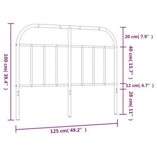 Metalno uzglavlje crno 120 cm - Crna 120 cm 1 Cijena