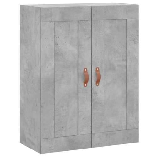 Visoka komoda siva betona 69,5x34x180 cm od konstruiranog drva - Beton siva 1 2 vrata 2 ladice Cijena