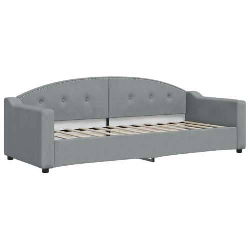 Dnevni krevet svjetlosivi 80 x 200 cm od tkanine - Svjetlosiva 80 x 200 cm bez madraca Cijena
