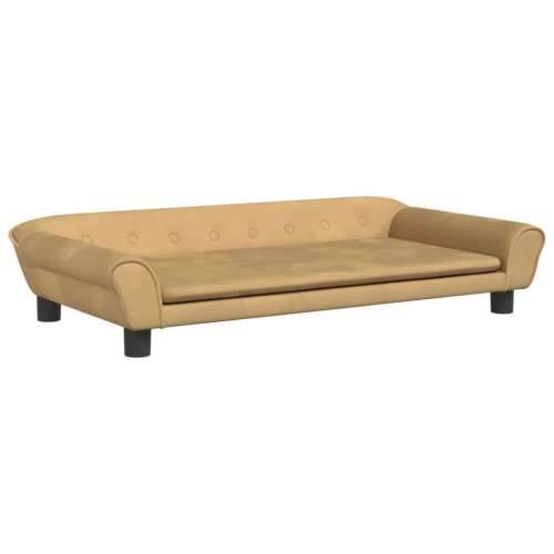 Krevet za pse smeđi 100 x 50 x 21 cm baršunasti - Smeđa 100 x 50 x 21 cm Cijena