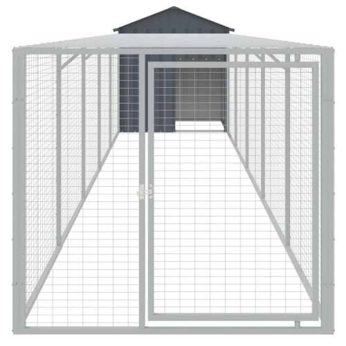 Kavez za kokoši s igralištem antracit 117x609x123 cm čelični Cijena