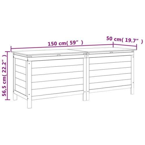 Vrtna kutija za pohranu antracit 150 x 50 x 56,5 cm od jelovine - Antracit 150 x 50 x 56.5 cm Cijena