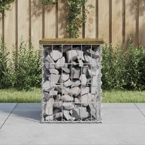 Vrtna klupa s gabionskim dizajnom 33 x 31 x 42 cm od borovine - Tamno smeđa 33 x 31 x 42 cm 1 Cijena