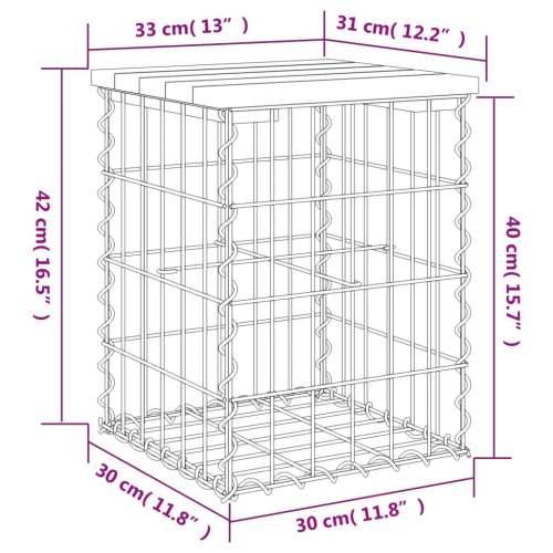 Vrtna klupa s gabionskim dizajnom 33x31x42 cm drvo duglazije - Prirodni douglas 33 x 31 x 42 cm 1 Cijena