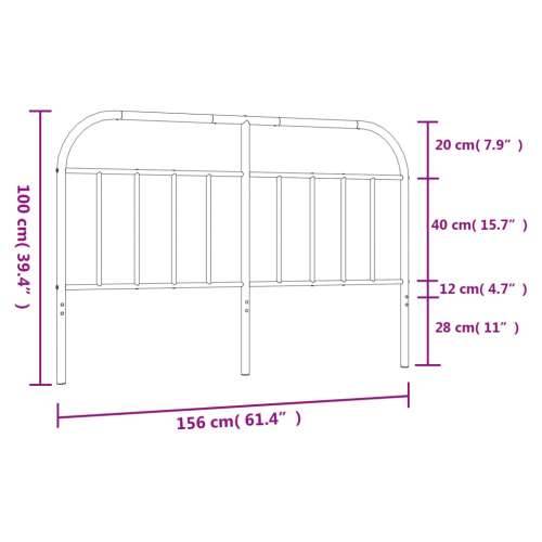 Metalno uzglavlje crno 150 cm - Crna 150 cm 1 Cijena