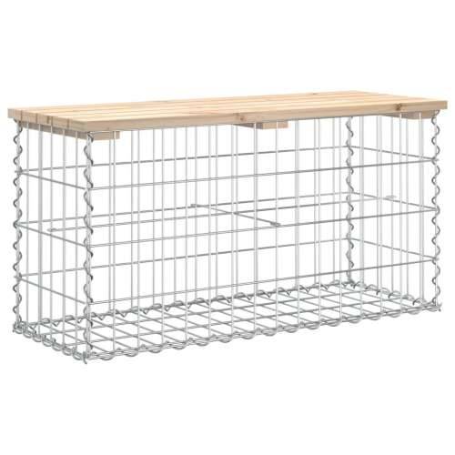 Vrtna klupa gabionskog dizajna 83x31,5x42 cm masivna borovina - Prirodna boja bora 83 x 31,5 x 42 cm 1 Cijena