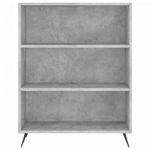 Visoka komoda siva betona 69,5x32,5x180 cm konstruirano drvo - Beton siva 1 3 police Cijena