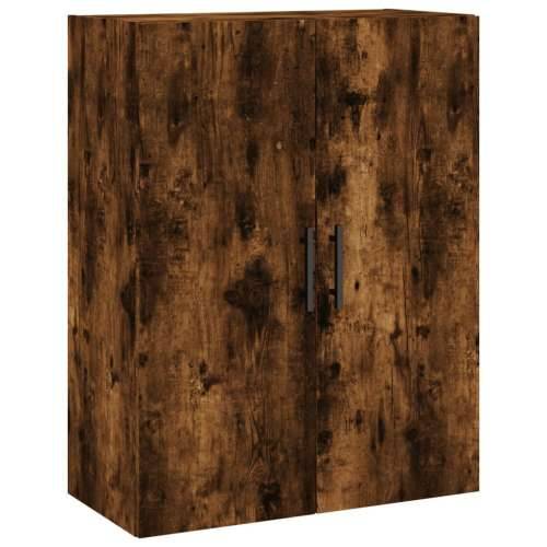Visoka komoda dimljeni hrast 69,5x34x180 cm konstruiranog drva - Dimljeni hrast 1 2 vrata Cijena