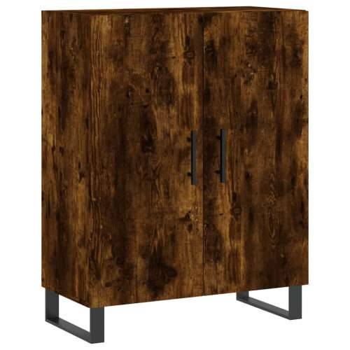 Visoka komoda dimljeni hrast 69,5x34x180 cm konstruiranog drva - Dimljeni hrast 1 2 vrata Cijena