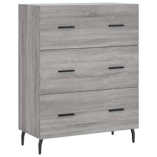 Visoka komoda siva sonome 69,5x34x180 cm od konstruiranog drva - Sivi hrast sonoma 1 3 ladice Cijena