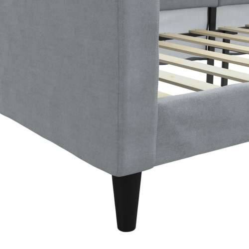 Dnevni krevet svjetlosivi 90 x 200 cm od tkanine - Svjetlosiva 90 x 200 cm bez madraca Cijena