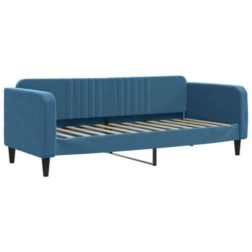 Dnevni krevet plavi 80 x 200 cm baršunasti - Plava 80 x 200 cm bez madraca Cijena