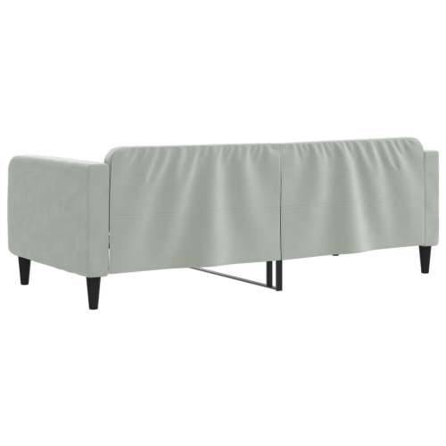 Dnevni krevet svjetlosivi 90 x 200 cm baršunasti - Svjetlosiva 90 x 200 cm bez madraca Cijena