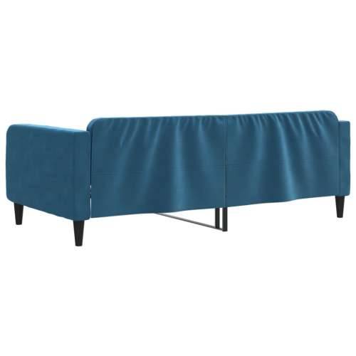 Dnevni krevet plavi 100 x 200 cm baršunasti - Plava 100 x 200 cm bez madraca Cijena