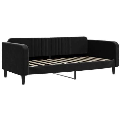 Dnevni krevet crni 90 x 190 cm baršunasti - Crna 90 x 190 cm bez madraca Cijena