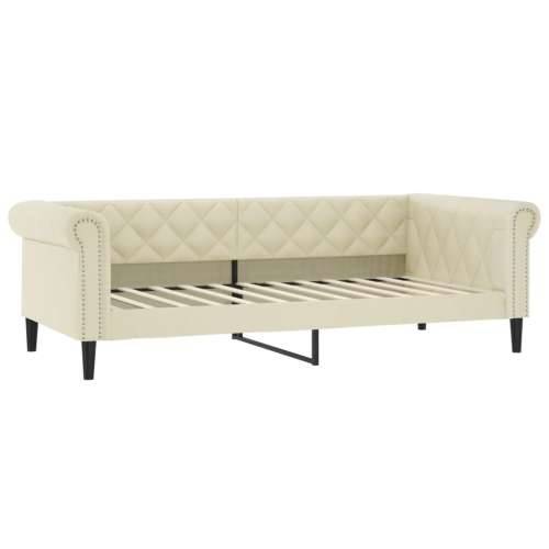 Dnevni krevet krem 80 x 200 cm od umjetne kože - Krema 80 x 200 cm bez madraca Cijena