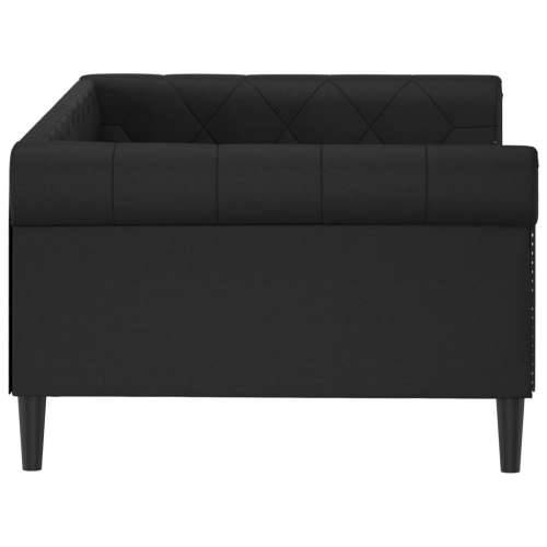 Dnevni krevet crni 100 x 200 cm od umjetne kože - Crna 100 x 200 cm bez madraca Cijena