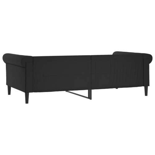 Dnevni krevet crni 100 x 200 cm od umjetne kože - Crna 100 x 200 cm bez madraca Cijena