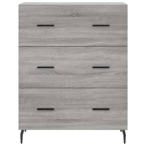 Visoka komoda siva sonome 69,5x34x180 cm od konstruiranog drva - Sivi hrast sonoma 1 3 ladice Cijena