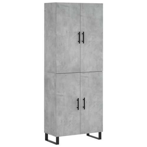 Visoka komoda siva betona 69,5x34x180 cm od konstruiranog drva - Beton siva 1 2 vrata Cijena