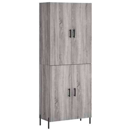 Visoka komoda siva sonome 69,5x34x180 cm od konstruiranog drva - Sivi hrast sonoma 1 2 vrata Cijena