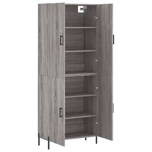 Visoka komoda siva sonome 69,5x34x180 cm od konstruiranog drva - Sivi hrast sonoma 1 2 vrata Cijena