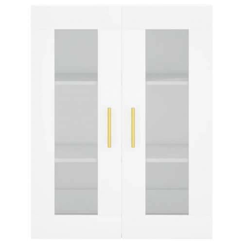 Visoka komoda bijela 69,5x34x180 cm konstruirano drvo Bijela 1 3 police Cijena