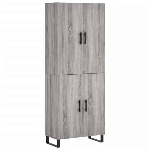 Visoka komoda siva sonome 69,5x34x180 cm od konstruiranog drva - Sivi hrast sonoma 1 2 vrata Cijena