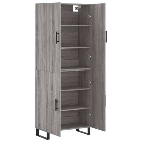 Visoka komoda siva sonome 69,5x34x180 cm od konstruiranog drva - Sivi hrast sonoma 1 2 vrata Cijena