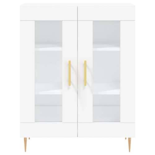 Visoka komoda bijela 69,5x34x180 cm konstruirano drvo Bijela 1 2 staklena vrata Cijena