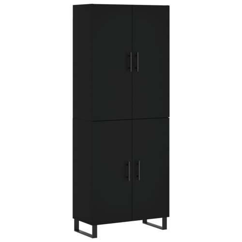 Visoka komoda crni 69,5x34x180 cm konstruirano drvo - Crna 1 2 vrata Cijena